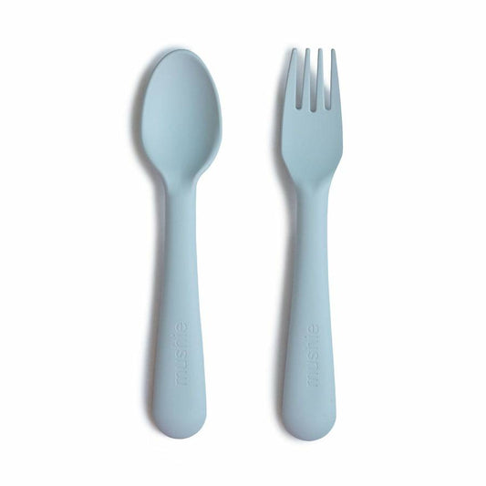 Dinnerware Fork and Spoon Set (Powder Blue)
