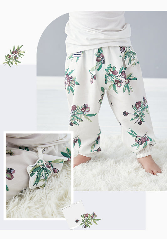 domiamia 婴幼儿梭织家居长裤-加州西梅