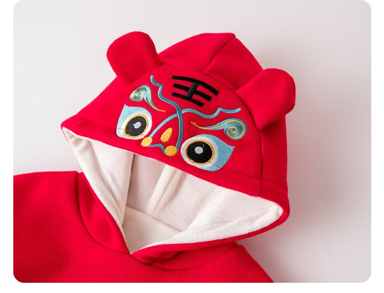 小老虎连帽新年卫衣