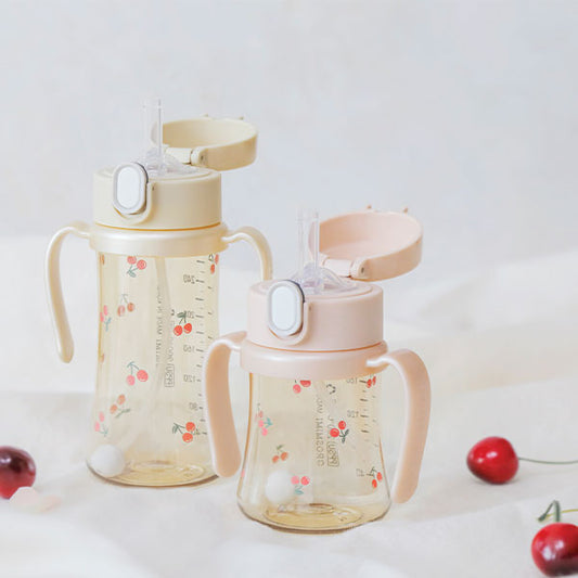 Grosmimi Cherry Edition PPSU Straw Bottle 200ml/300ml - 樱桃吸管杯