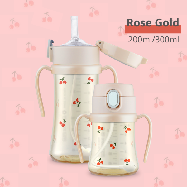 Grosmimi Cherry Edition PPSU Straw Bottle 200ml/300ml - 樱桃吸管杯