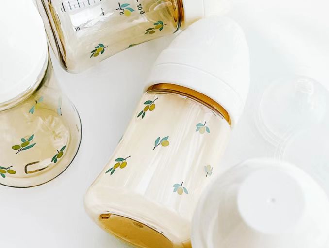 Grosmimi Olive Edition PPSU Feeding Bottle Single Pack with Silicone Nipple- 格罗咪咪橄榄奶瓶(单个装)带奶嘴