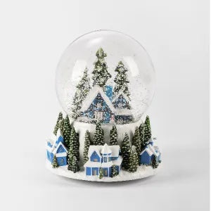 BLUE HOUSE CHRISTMAS SNOW GLOBE