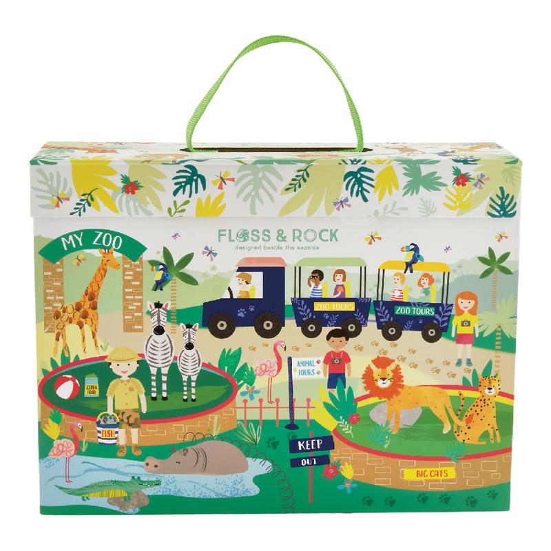 Play Box with Wooden Pieces - Jungle