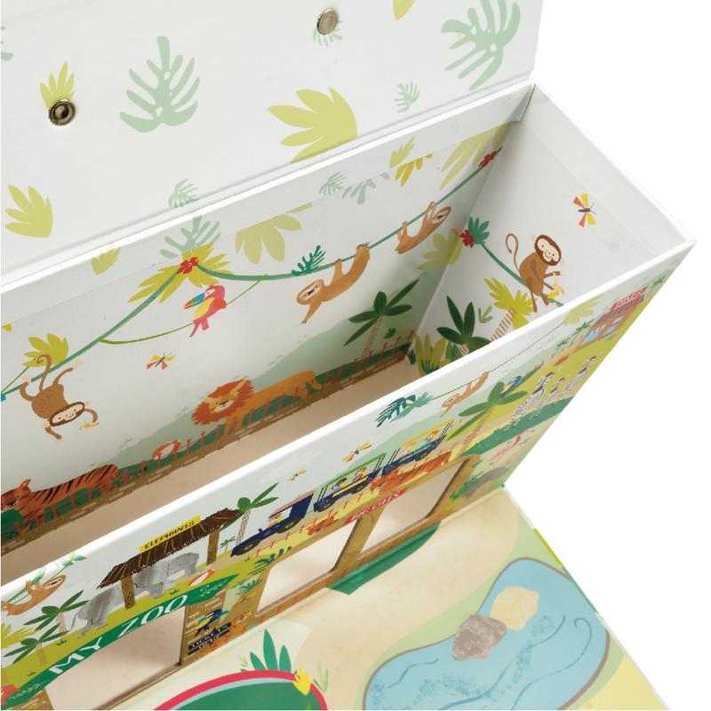 Play Box with Wooden Pieces - Jungle