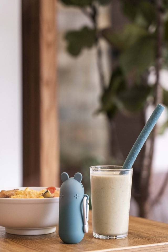 Keepie + Bubble Tea Straw Set - Blue Dusk