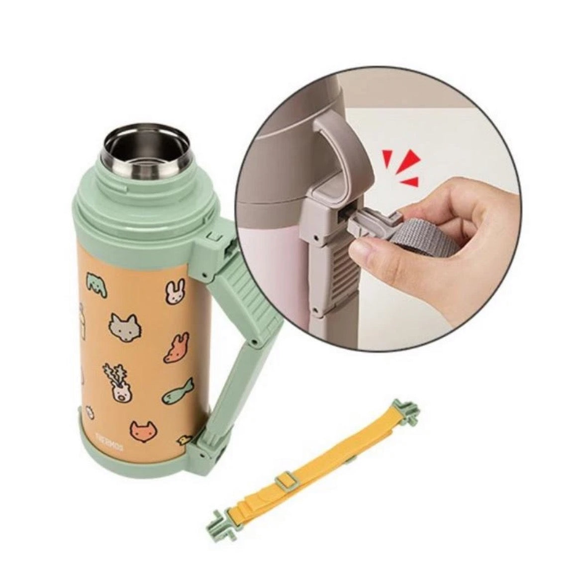 Thermos×Zeroper Zero 橘色+背带保温杯 1000ml