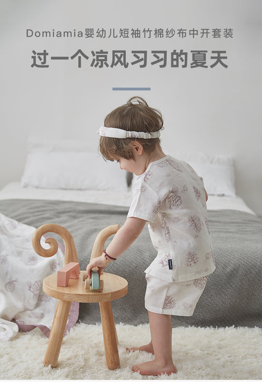 儿童竹棉宝宝分体睡衣夏季薄款