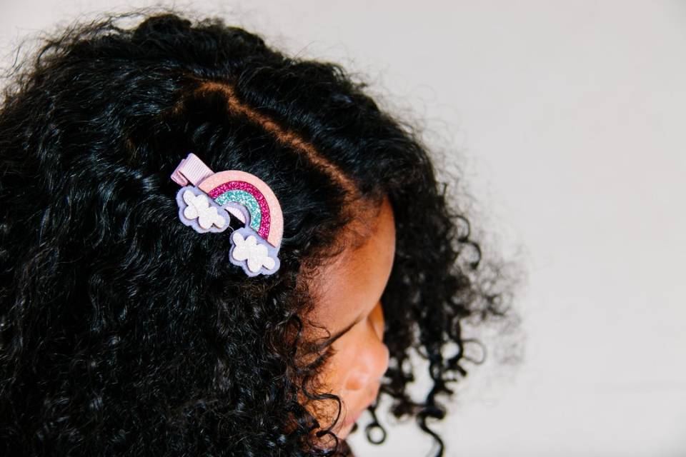 RAINBOW GLITTER CLIP