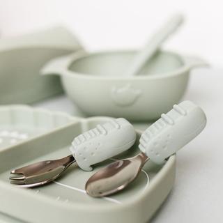 Learning Spoon and Fork Set - Alligator