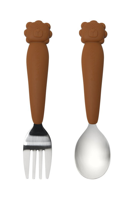 Kid's spoon/fork set - Lion