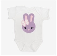 spring bunny short sleeve bodysuit