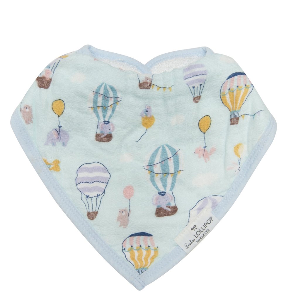 Muslin Bandana Bib Set - Up Up Away