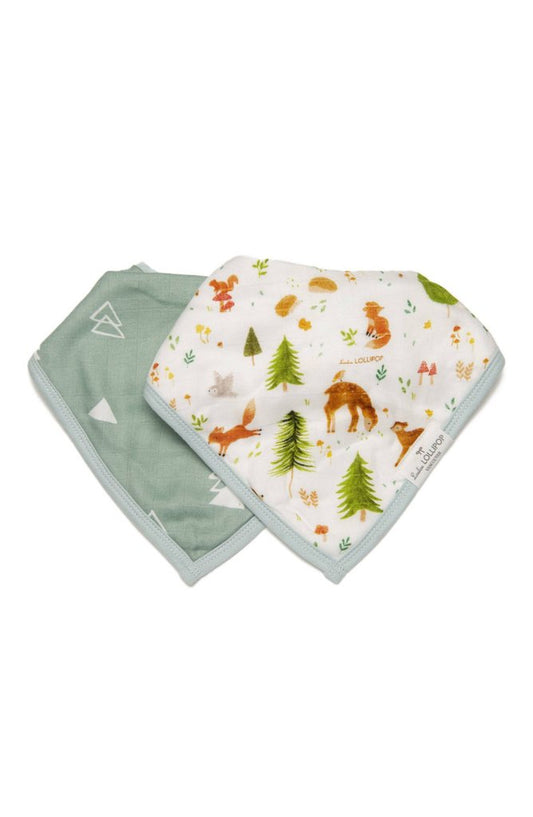 Muslin Bandana Bib Set - Forest Friends