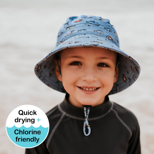 Kids Beach Bucket Sun Hat - Oceania