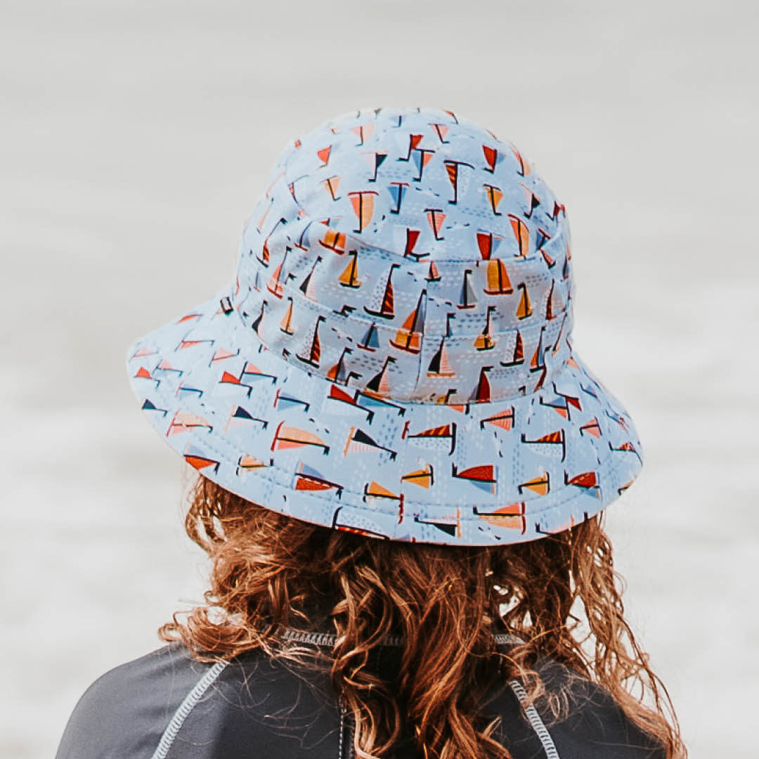 Kids Beach Bucket Sun Hat - Boat