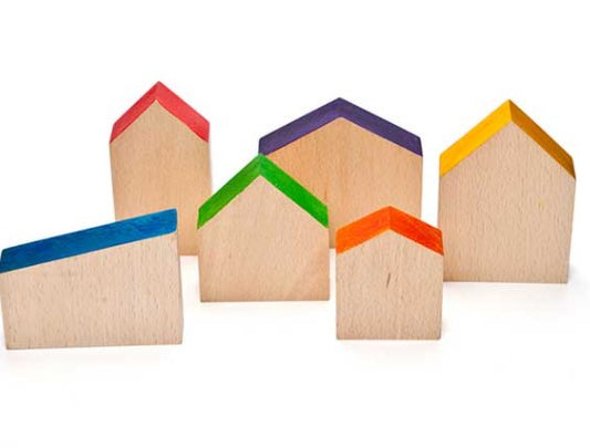 GRAPAT Wooden Houses Play Set
