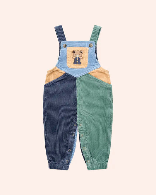 $80-85 MIDNIGHT COLOUR BLOCK OVERALLS- MIDNIGHT MULTI
