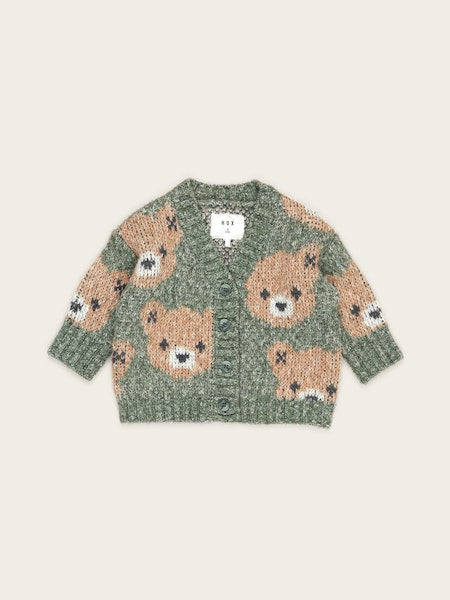 LIGHT SPRUCE HUXBEAR BOXY CARDI