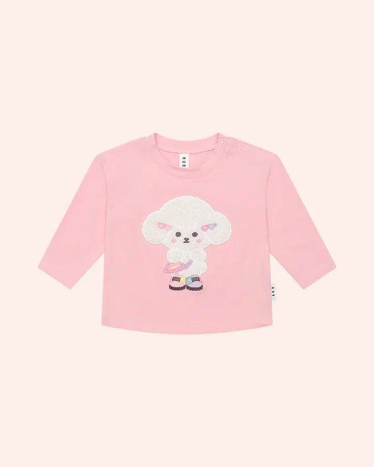 $55 POODLE PUFF TOP- BLUSH