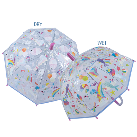 FLOSS&ROCK  CLEAR COLOUR CHANGING UMBRELLA - FANTASY  47P5955