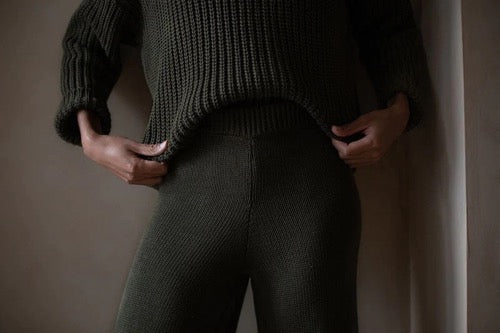The Wide Leg Knit Trouser - Women's