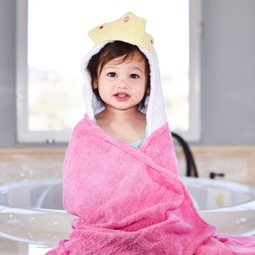 Pink Princess Hooded towel