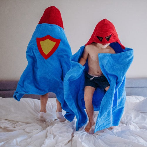 Superhero hooded towel