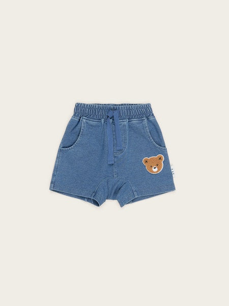 HUXBEAR KNIT DENIM SLOUCH SHORT