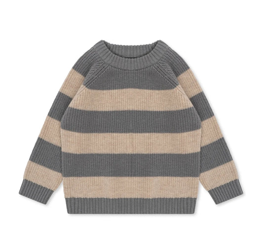 vitum knit blouse - sleet stripe