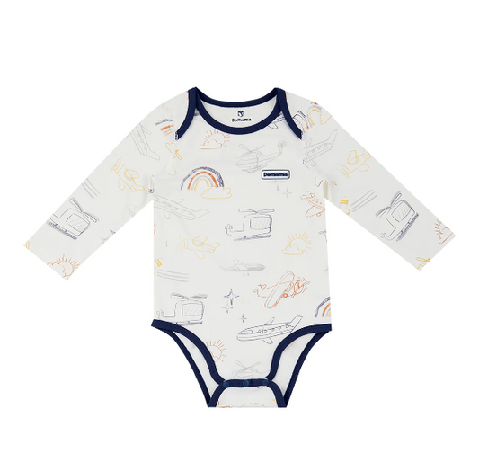 Baby Long Sleeve Bodysuit - Plane