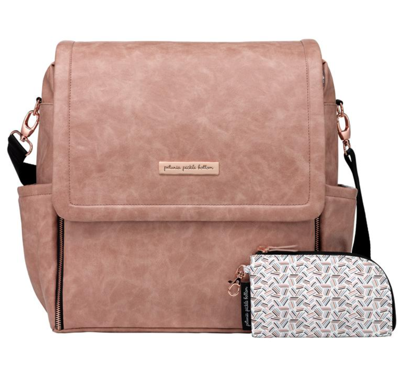 Boxy Backpack in Dusty Rose Matte Leatherette