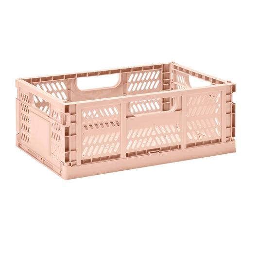 Modern Folding Crate Large - Clay
