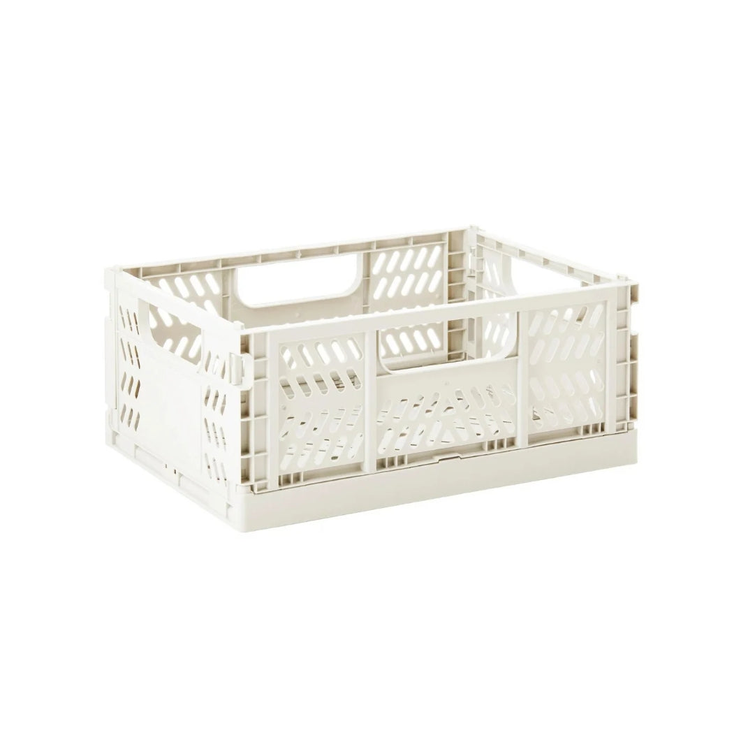 Modern Folding Crate Large - Cream