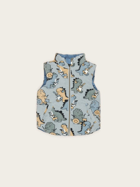 DINO BAND REVERSIBLE FLEECE VEST