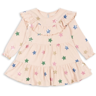 MALLI GLITTER DRESS GOTS - STAR GLITTER