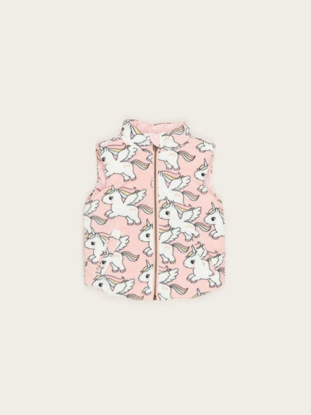 MAGICAL UNICORN REVERSIBLE FLEECE VEST