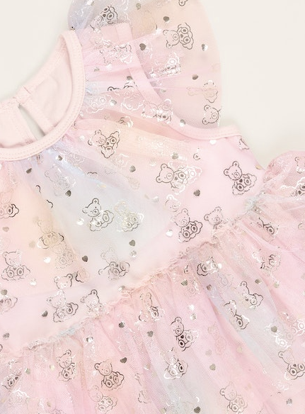S23 CLOUD BEAR TIERED PARTY DRESS