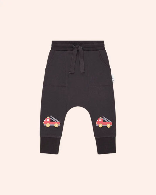 $55 FIRE TRUCK DROP CR0TCH PANT-SOFT BLACK