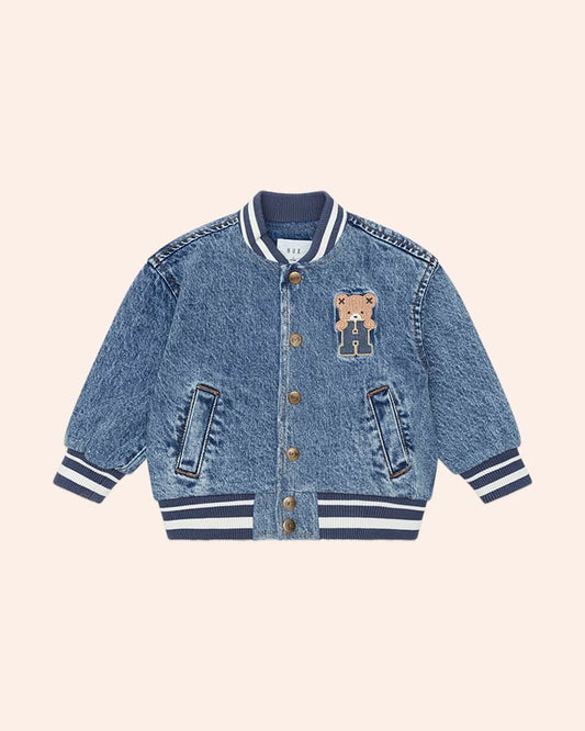 $105 DREAMY DENIM BOMBER JACKET-DENIM