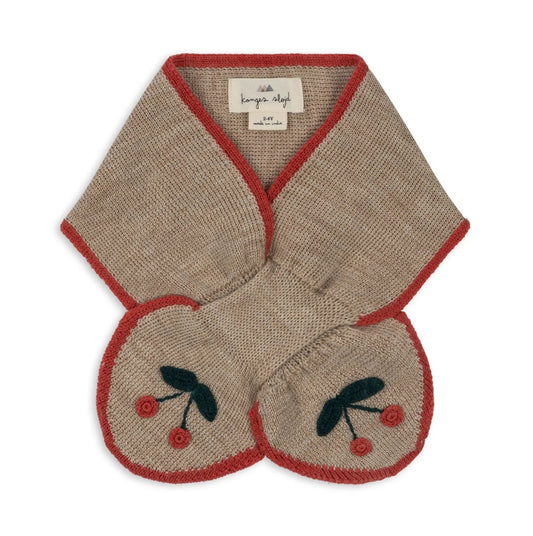 sonja knit neckwarmer - beige melange