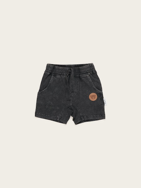 VINTAGE BLACK SLOUCH SHORTS