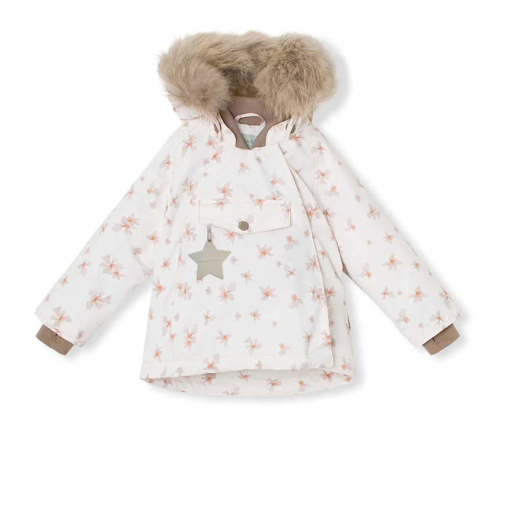 MINI A TURE WANG PRINTED WINTER JACKET FUR - Papyrus White