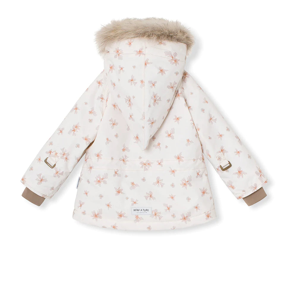 MINI A TURE WANG PRINTED WINTER JACKET FUR - Papyrus White