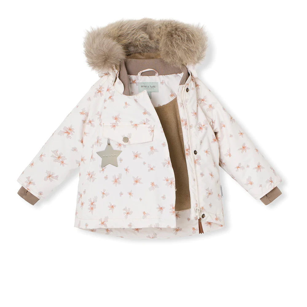MINI A TURE WANG PRINTED WINTER JACKET FUR - Papyrus White