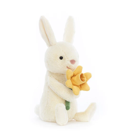 Jellycat Bobbi Bunny With Daffodil  ONE SIZE - H7" X W3"