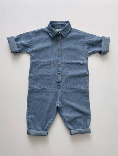 The Oversized Denim Pinafore- The Simple Folk By Brix + Bailey