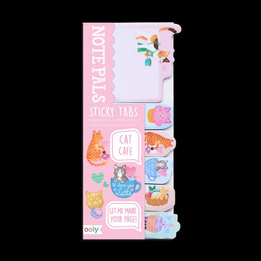 note pals sticky tabs - cat cafe