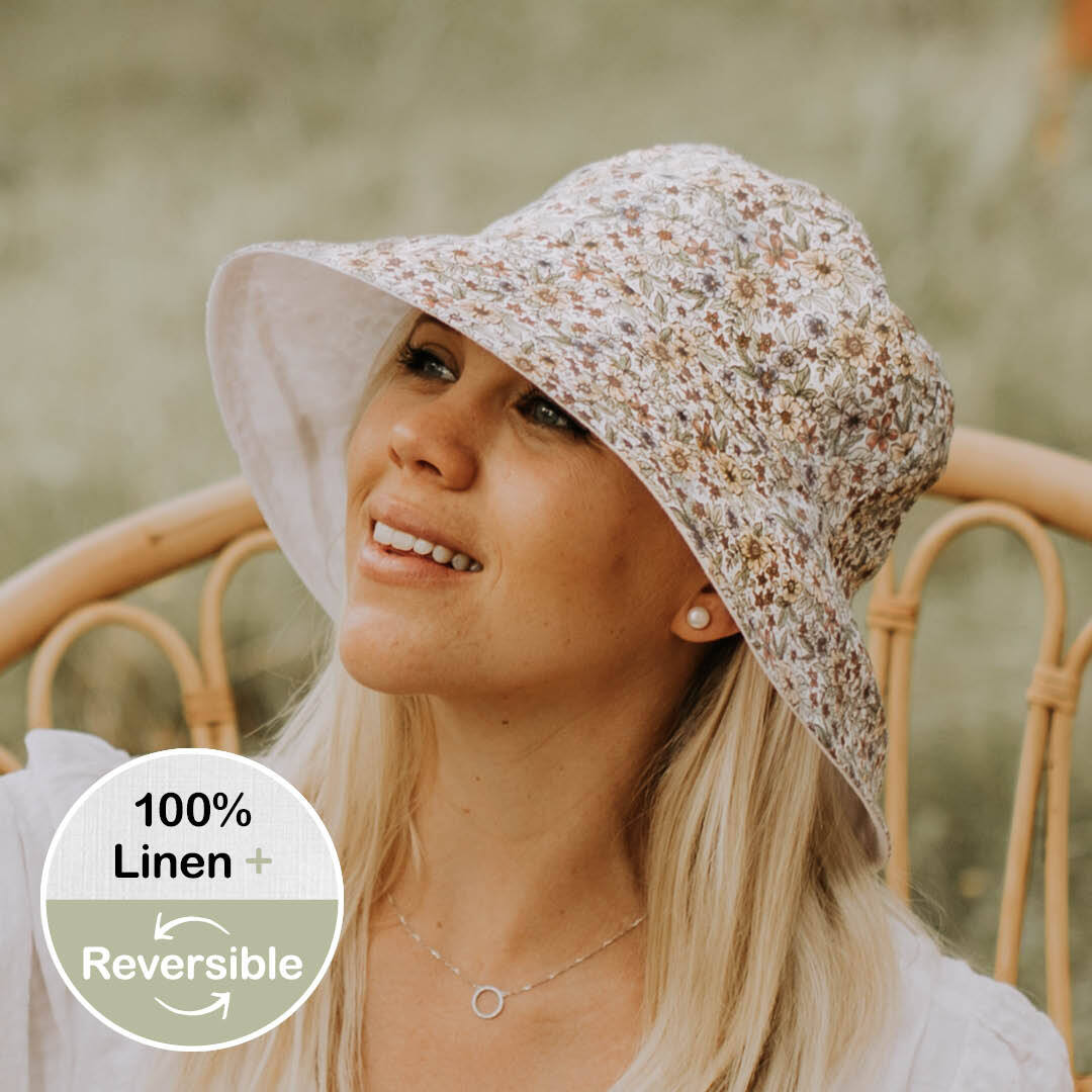 Ladies Reversible Sun Hat - Winnie / Blanc