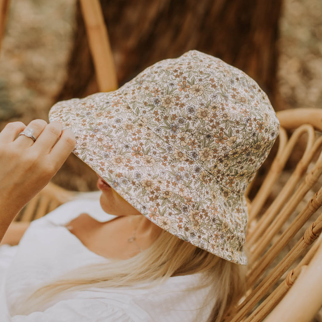 Ladies Reversible Sun Hat - Winnie / Blanc